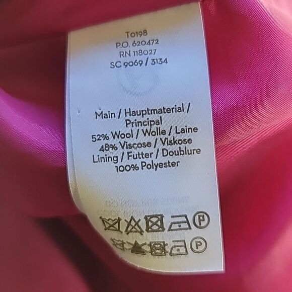 Boden Hengrave Long Wool Coat Color: Ruby Ring Sz 8R - Picture 10 of 13